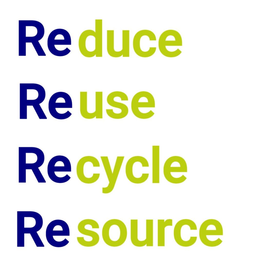 Reduce, Reuse, Recycle, Resource