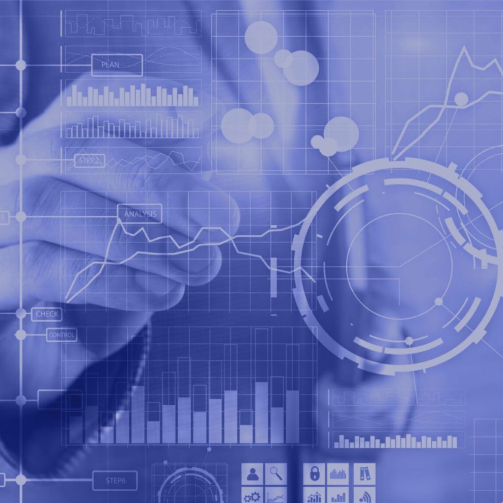 Ai image of a hand and data points
